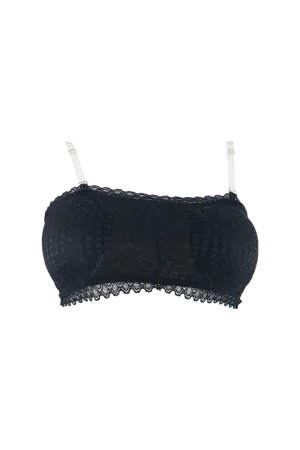 Women Lace Padded Transparent Strap Bralette