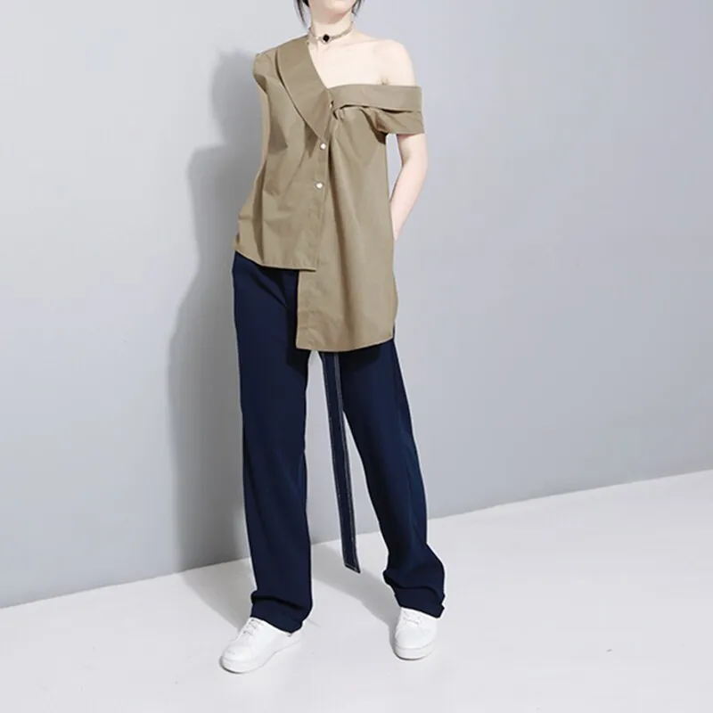 Women Patchwork Bowknot Blouse Shirts
