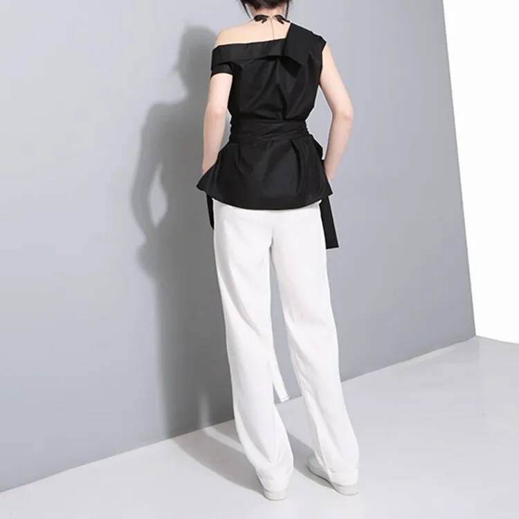 Women Patchwork Bowknot Blouse Shirts