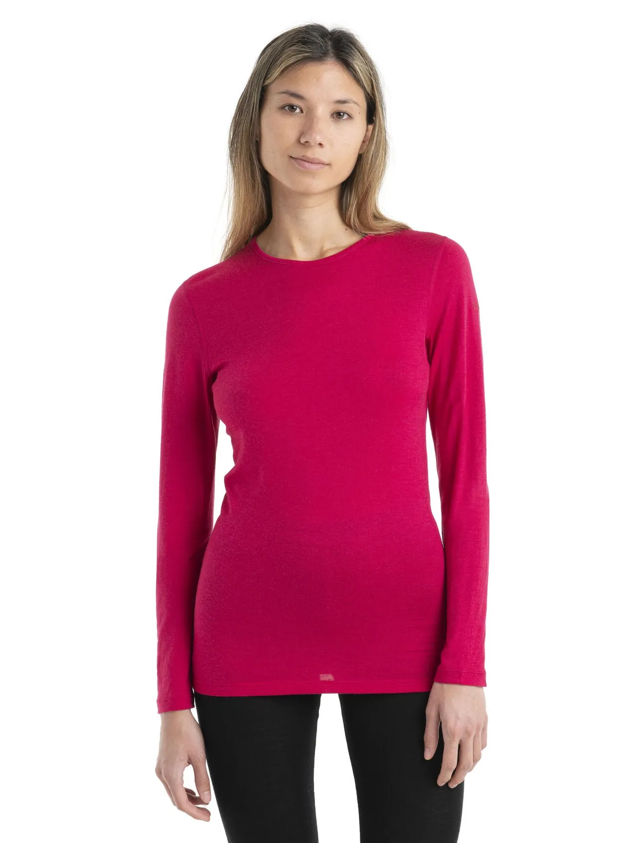 WOMEN'S 200 OASIS LONG SLEEVE CREWE - ELECTRON PINK