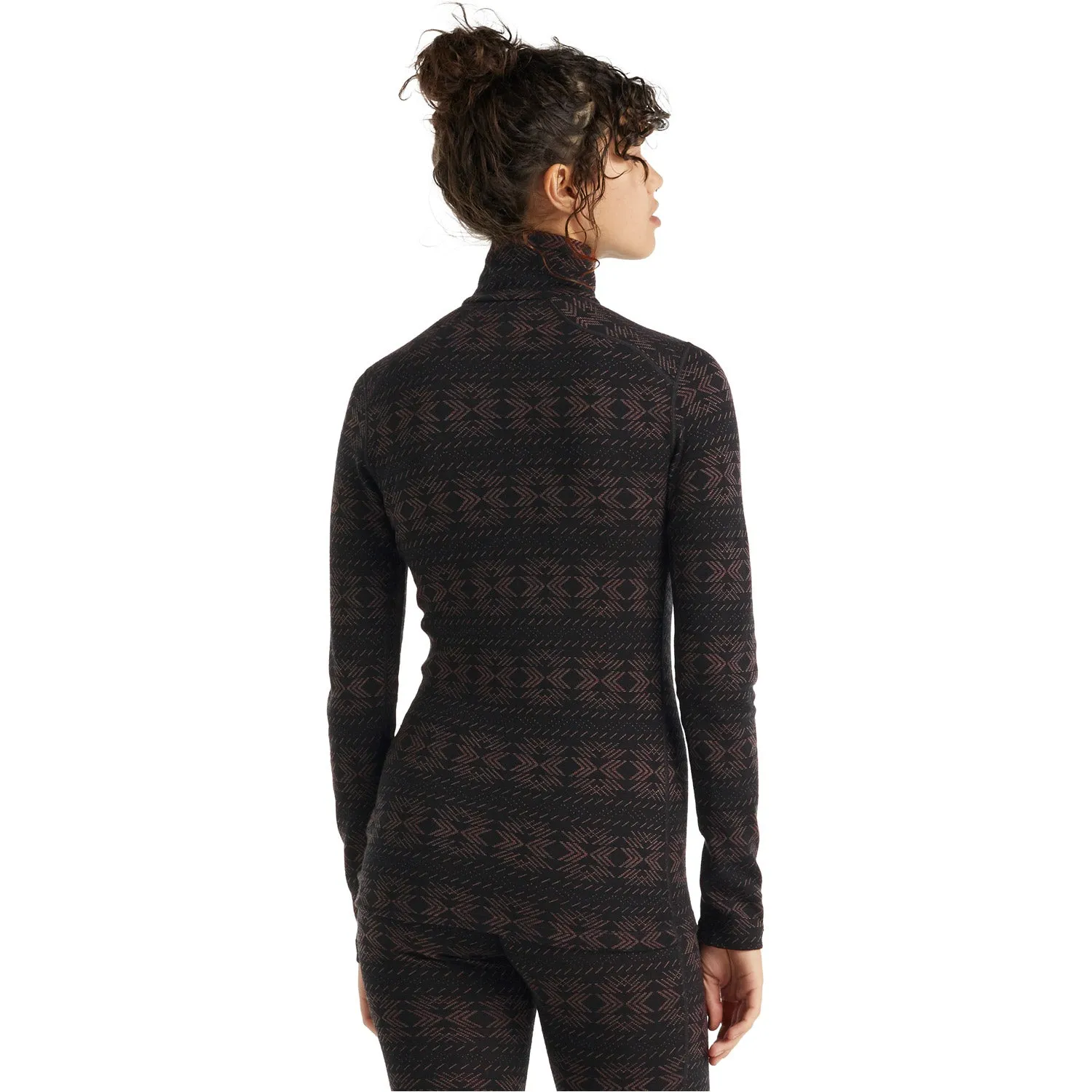 Womens 250 Vertex Crystalline Long Sleeve Halfzip Skivvy