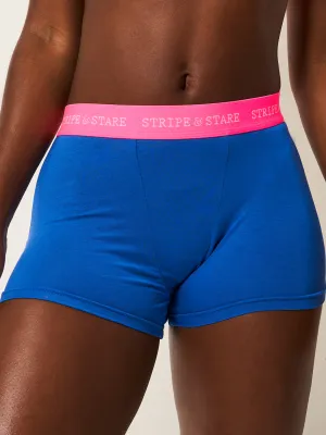 Women's Boxer - Sapphire and Hot Pink