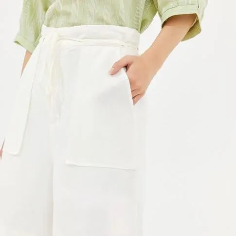 Women's Casual Linen Lace-up Mid-Length Summer Shorts