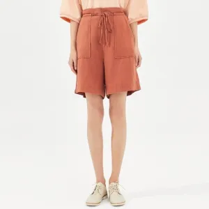 Women's Casual Linen Lace-up Mid-Length Summer Shorts