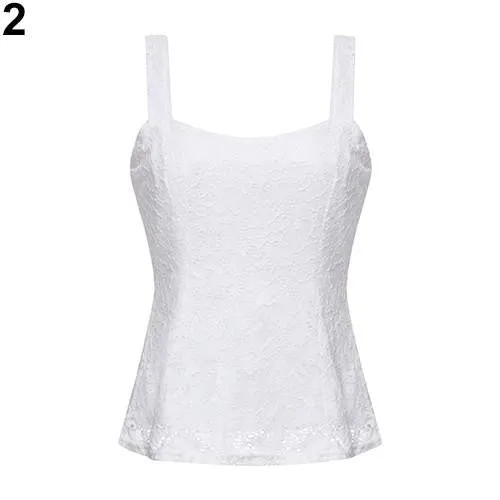 Women's Fashion Lace Floral Bodycon Strap Sleeveless Tank Top Vest Arrival