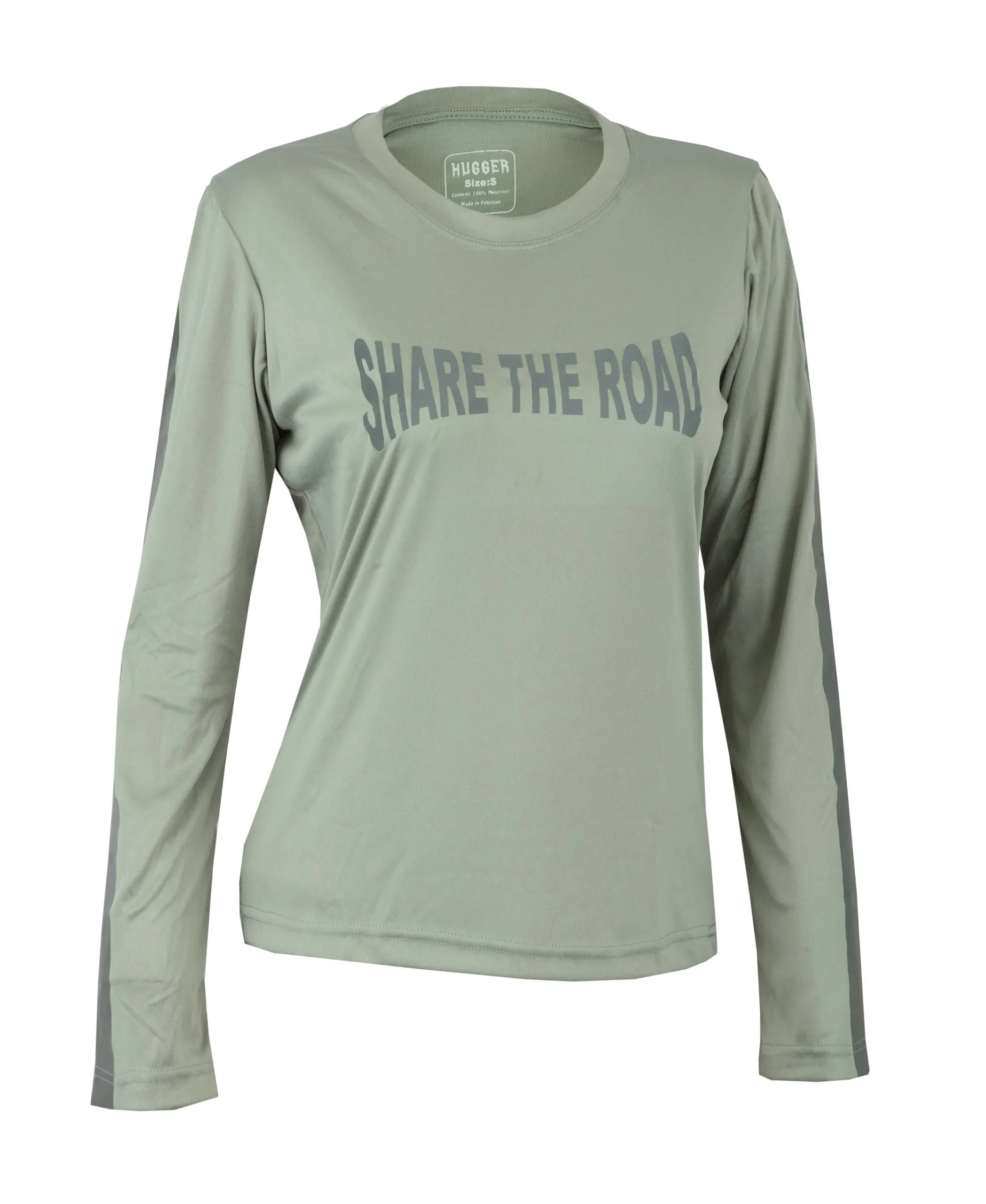 Women's High Visibility Dri Fit Polyester Shirt for Motorcycle Riding, Walking/Running, and Cycling