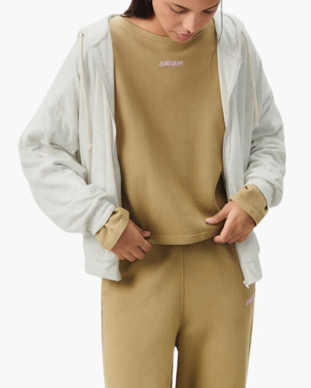 WOMEN'S HOODIE YPAWOOD IN HEATHER GREY
