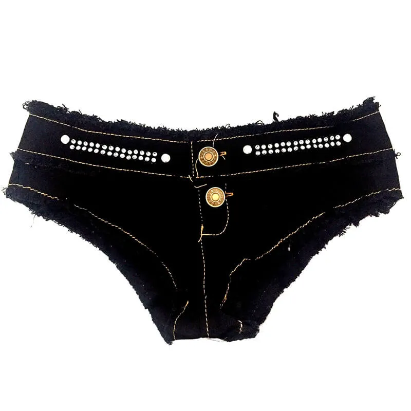 Women's Low Rise Mini Denim Shorts Daisy Duke Jeans Shorts