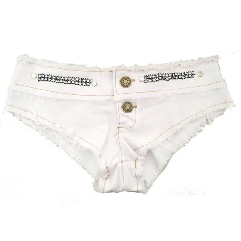 Women's Low Rise Mini Denim Shorts Daisy Duke Jeans Shorts