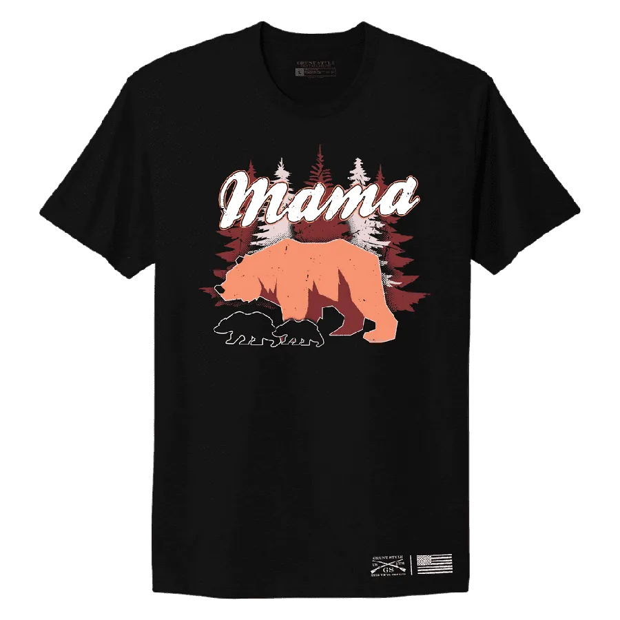 Women's Mama Bear Boyfriend Fit T-Shirt - Black