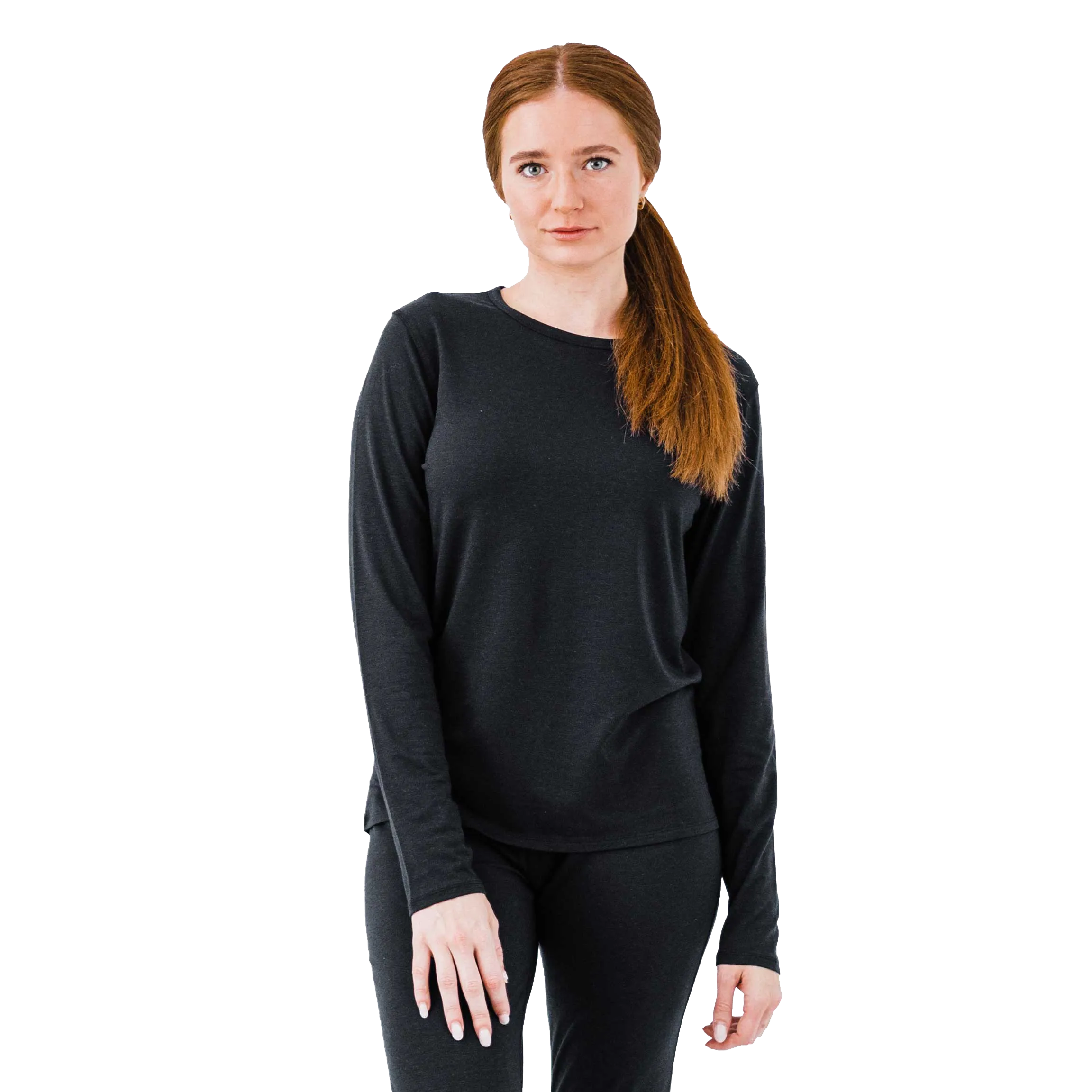 Women's Merino Wool Crewneck - Black