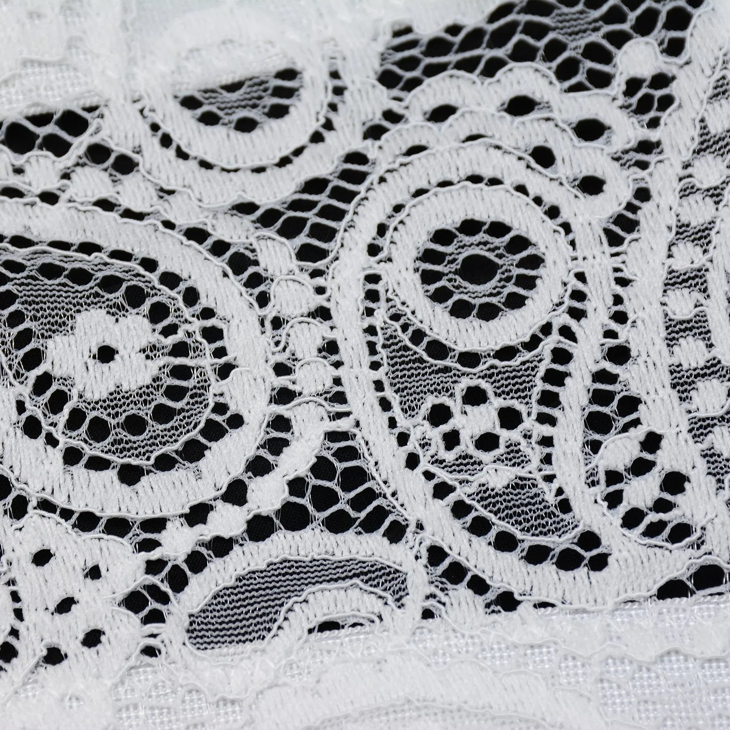 Women's Paisley Mesh Lace Bustier Crop Top Sexy Corset Top Bra White