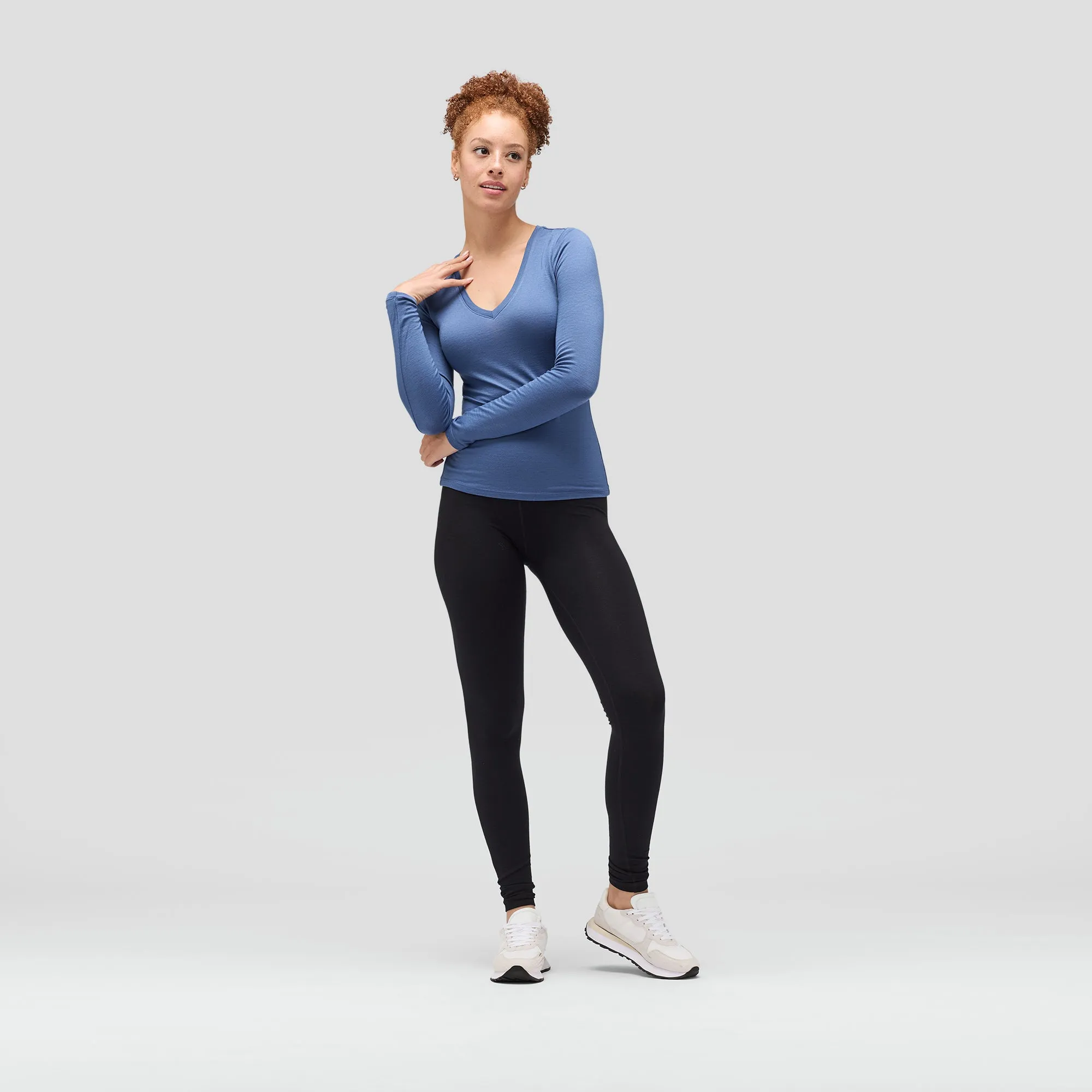 Women's Slim Merino Long Sleeve V-Neck