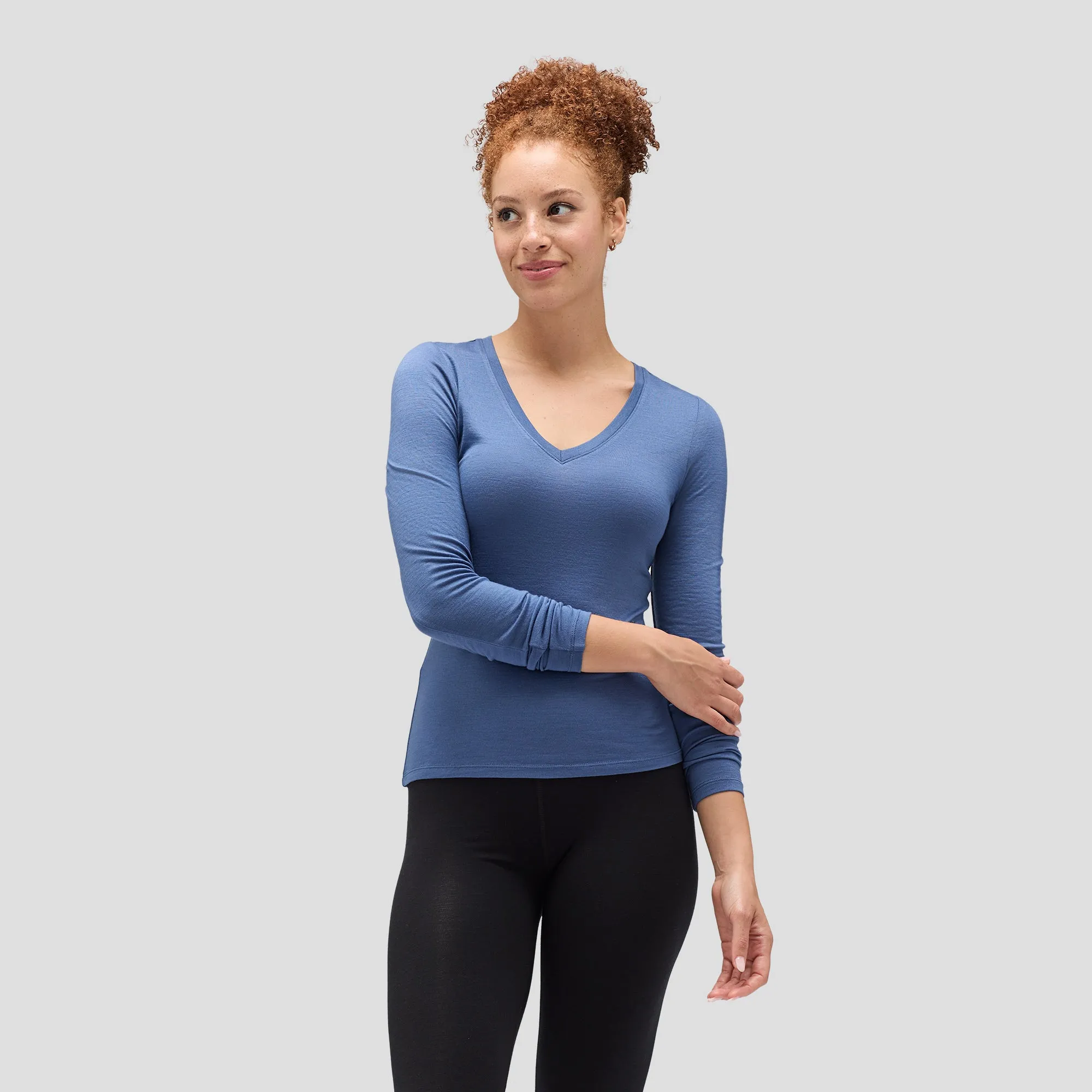 Women's Slim Merino Long Sleeve V-Neck