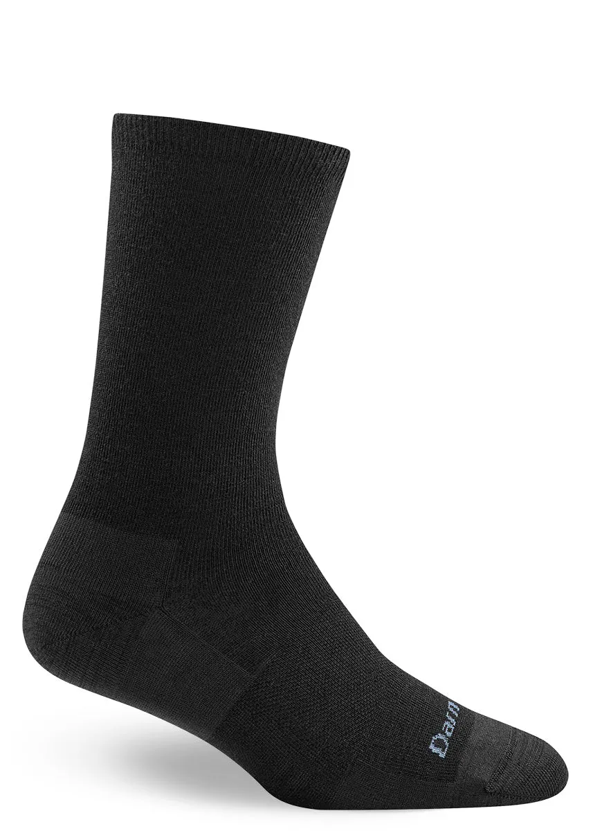 Women's Solid Black Merino Wool Socks