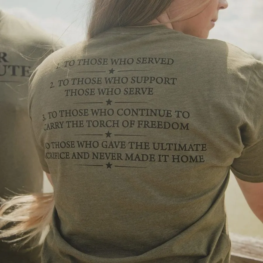 Women's The Four Toast Salute Boyfriend Fit T-Shirt - Military Green