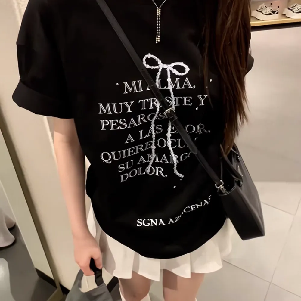 Women's Urban Lace Bow T-Shirt