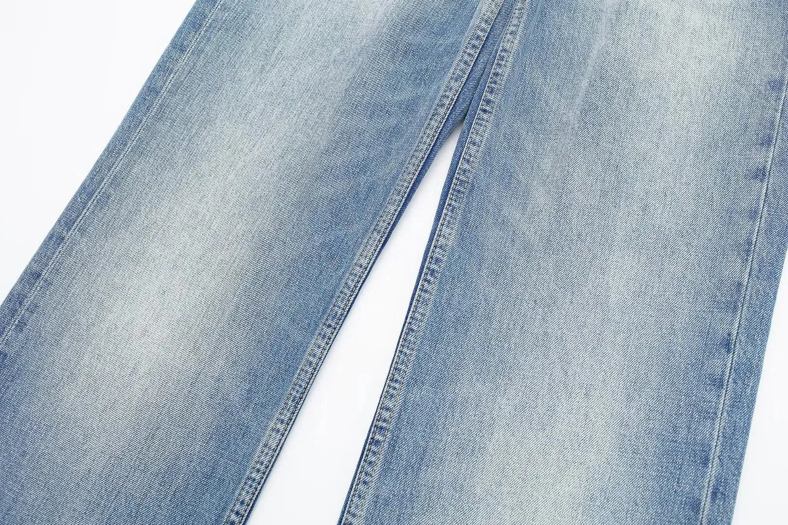 Women's Vintage Mid Waist Straight Leg Jeans with Lace Up Style | Perfect for All Seasons