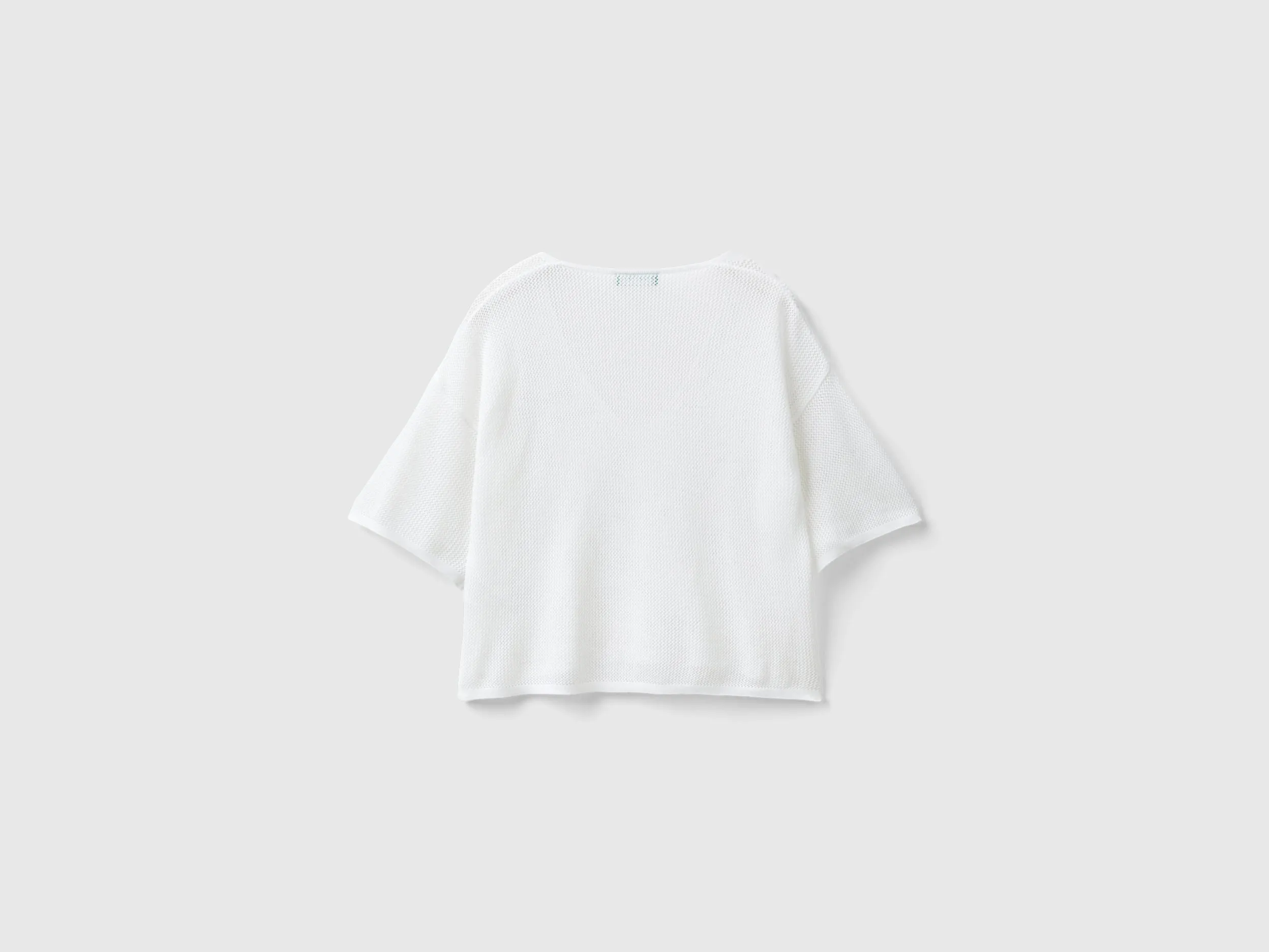 WoMen's White V-Neck Tricot Top