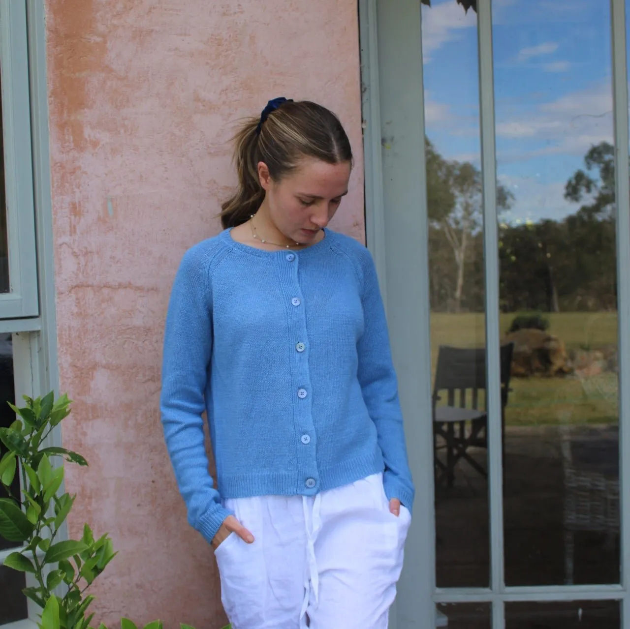 Yas Raglan Cardigan - Dark Sky