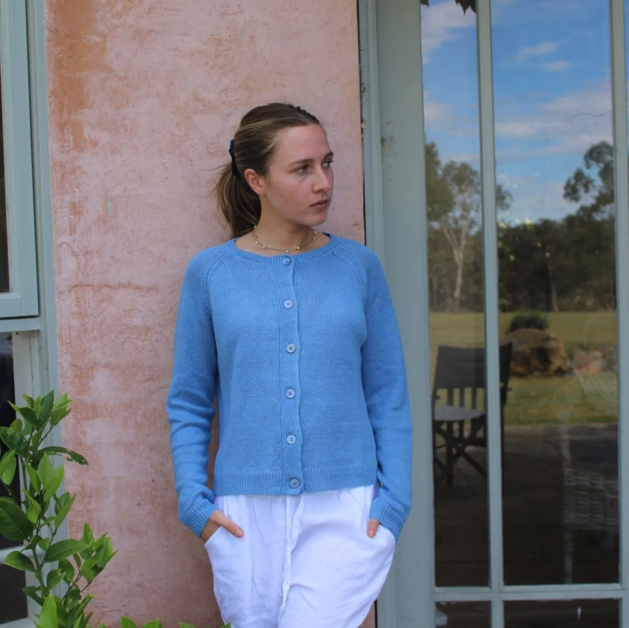 Yas Raglan Cardigan - Dark Sky