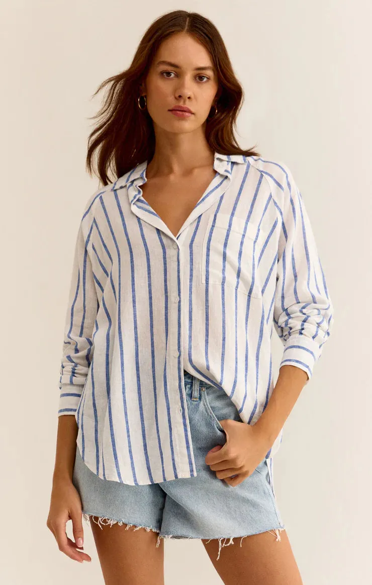 Z Supply Perfect Linen Stripe Top