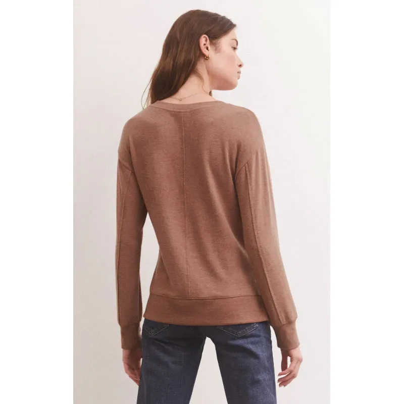 Z Supply Wilder Cloud V-Neck Long Sleeve