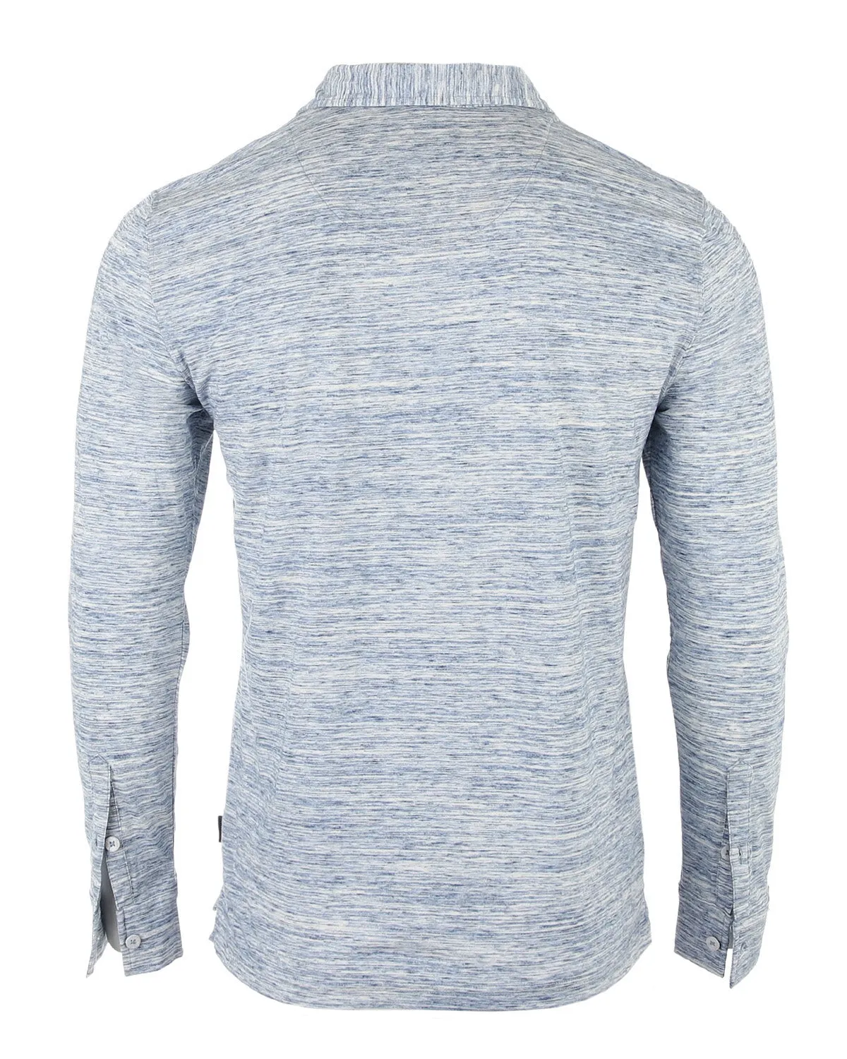 ZIMEGO Men's Casual Long Sleeve Vintage Retro Color Dyed Pocket Polo Shirts