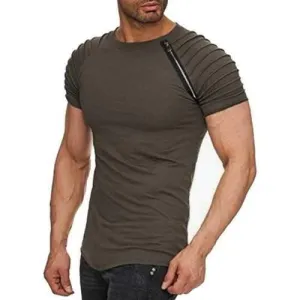 Zipper Decoration Casual Summer T Shirts