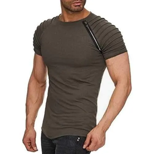 Zipper Decoration Casual Summer T Shirts